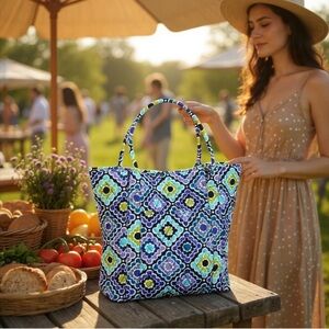 POTTERY BARN TEEN Quilted Tote Bag, Ruby Cool